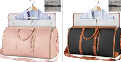 Versatile travel duffel bag for women with waterproof and foldable design, available in various color options