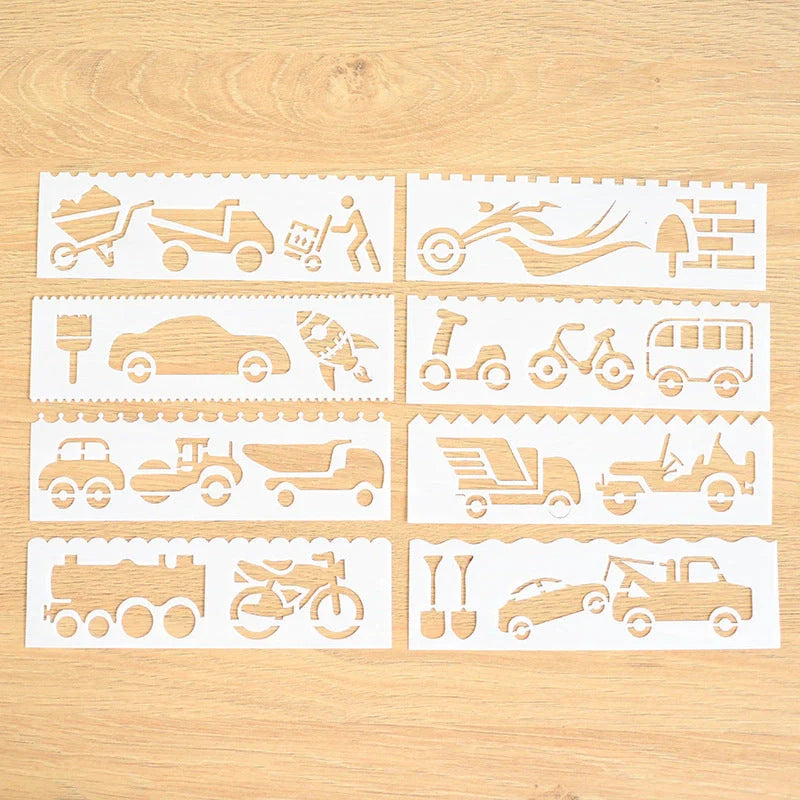 Multifunctional hollow painting template for creative art projects