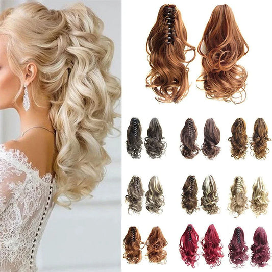 Stylish and realistic-looking hair extension ponytail wrap for versatile hairstyle upgrade