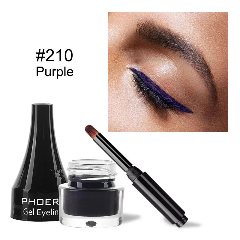PHOERA Ten-Colour Eyeliner Set showcasing vibrant shades for creative makeup looks