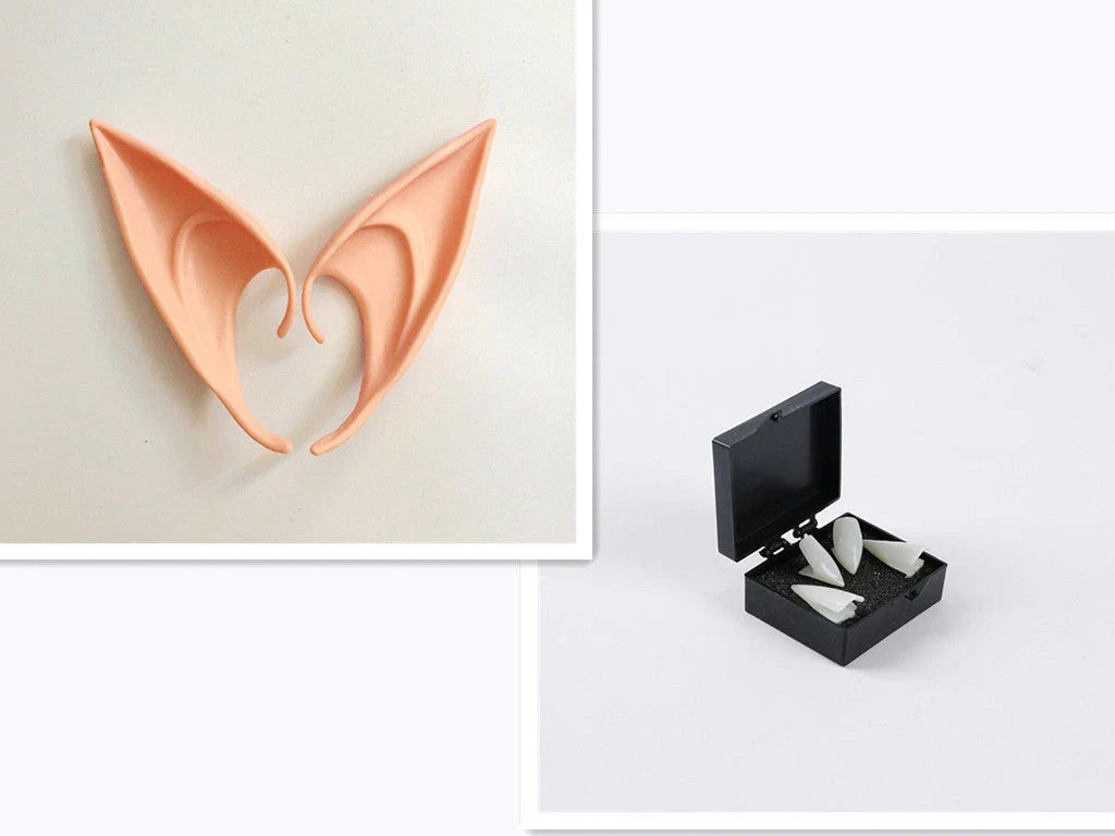 Elf ears in various colours and sizes, made from high-quality, non-toxic latex for a comfortable and realistic Halloween costume accessory