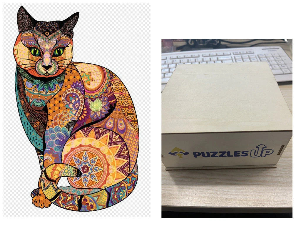 A3 Animal Wooden Puzzle with Box - Premium quality, vibrant animal designs, perfect for family fun
