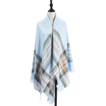 Luxury plus-sized double-sided cashmere-like scarf shawl in various colors