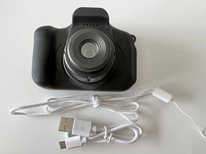 A colorful, cartoon-inspired digital camera for kids with fun filters and high-quality features