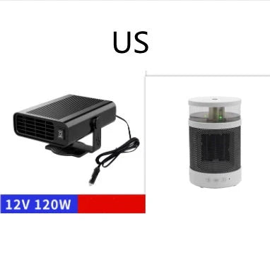 Universal Car Defrost Heater and Cooling Fan with 360-degree rotation for 12V and 24V vehicles