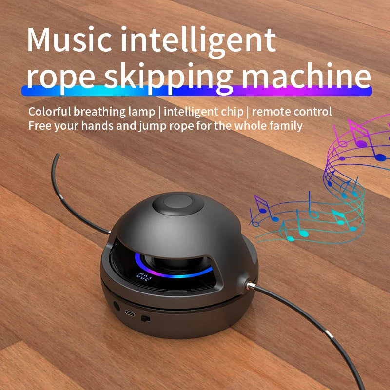Smart Fitness Jump Rope with Bluetooth Music, Adjustable Speeds, and LED Lights for Cardio Workouts
