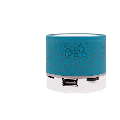 Portable Bluetooth speaker with colorful changing lights, high-quality audio, and durable design for on-the-go use
