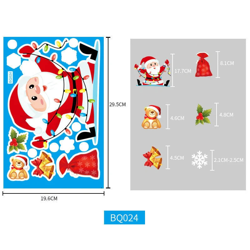 Festive LED string lights with Santa Claus and snowflakes for holiday decor