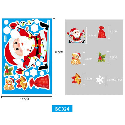 Festive LED string lights with Santa Claus and snowflakes for holiday decor