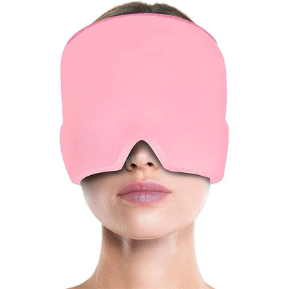 Soothing Ice Therapy Eye Mask for Headache and Migraine Relief, Flexible Gel Material, Adjustable Strap