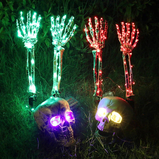 Halloween LED Light Up Skeleton Arm Hand decoration for outdoor and indoor use