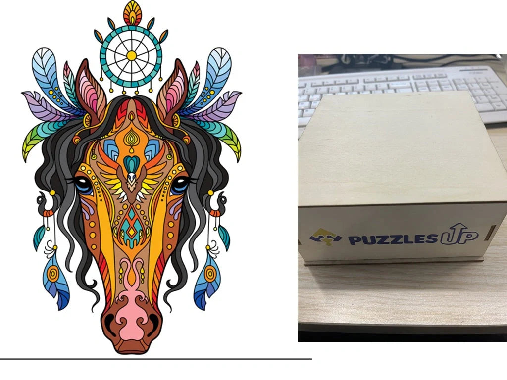 A3 Animal Wooden Puzzle with Box - Premium quality, vibrant animal designs, perfect for family fun