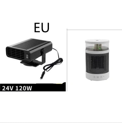 Universal Car Defrost Heater and Cooling Fan with 360-degree rotation for 12V and 24V vehicles