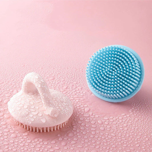Silicone Baby Shower Brush with Soft Bristles for Gentle Scalp Massage and Dandruff Removal