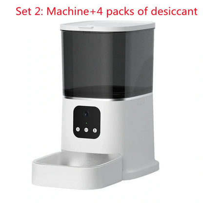 Smart WiFi Pet Feeder with voice recording and app control for cats and dogs