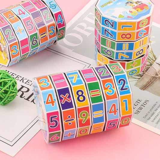 Cylindrical Plastic Rubik's Cube for children's mathematical learning