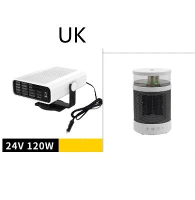 Universal Car Defrost Heater and Cooling Fan with 360-degree rotation for 12V and 24V vehicles