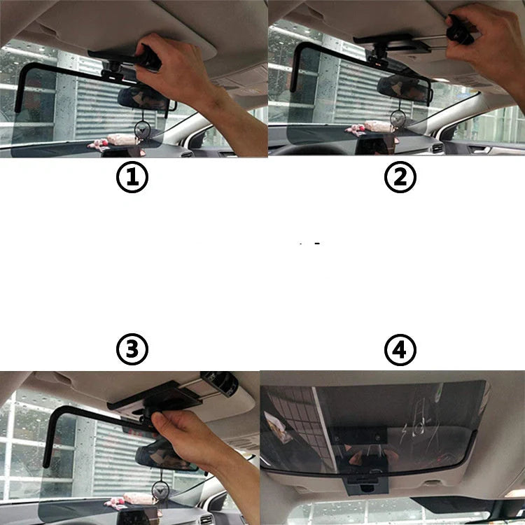 Polarized car sun visor with clear view and UV protection