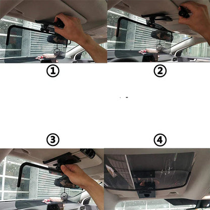Polarized car sun visor with clear view and UV protection