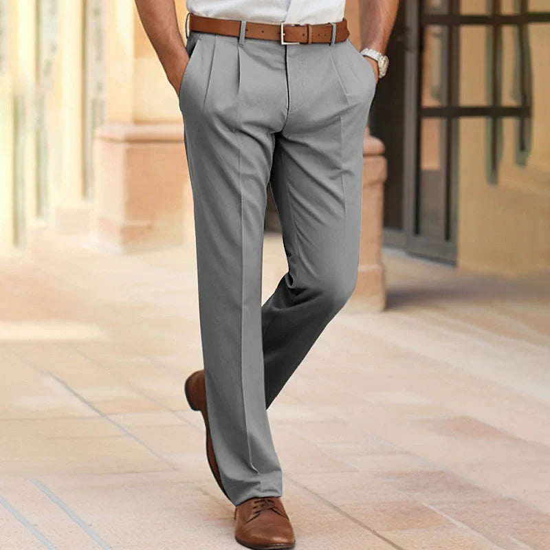 Men's stylish straight fit office trousers in various colours