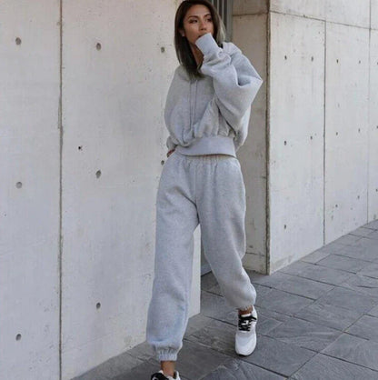 Stylish Autumn & Winter Women's Casual Hoodie Coat Outfit in various colors and sizes