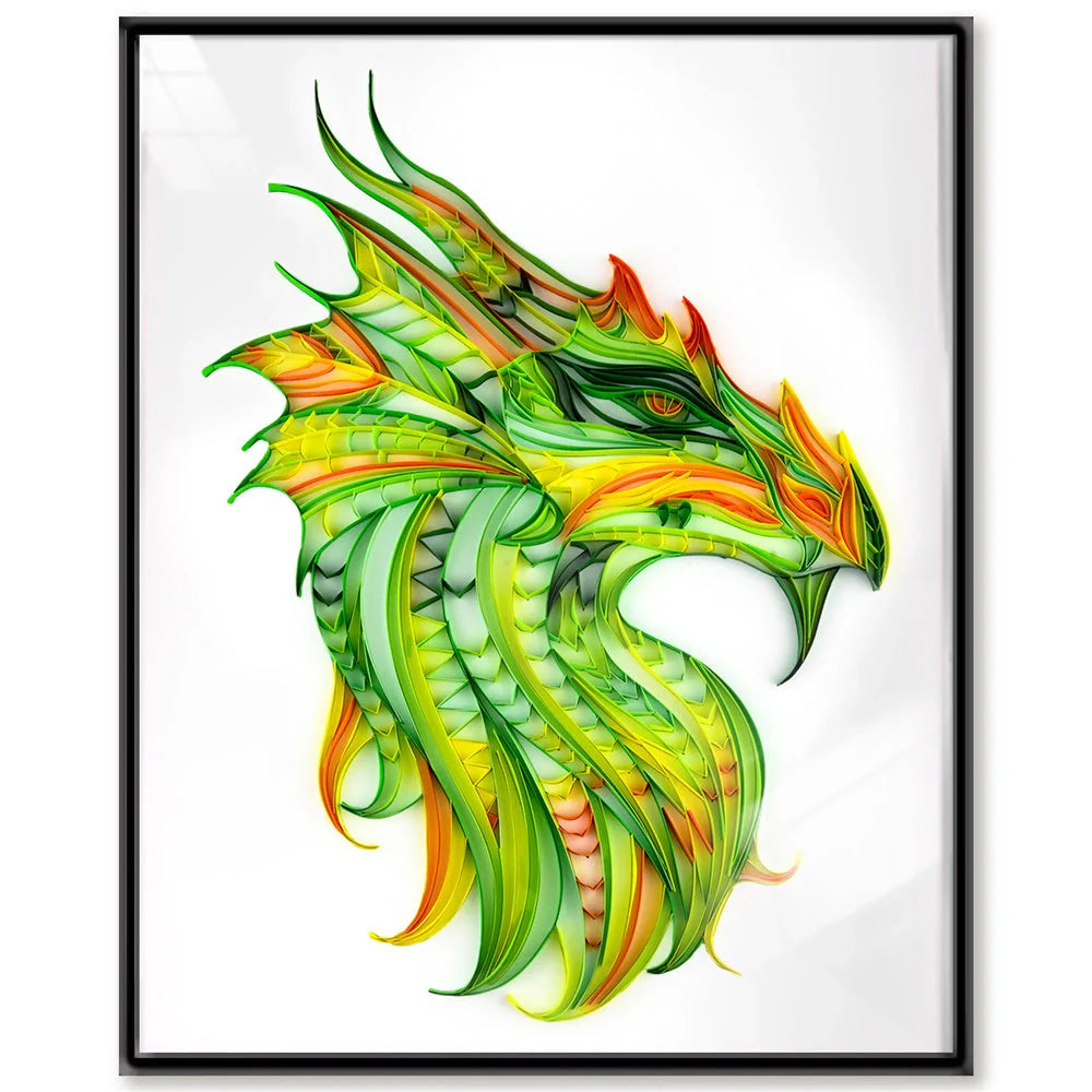 Handmade quilted paper painting craft kit with custom designs and tools included