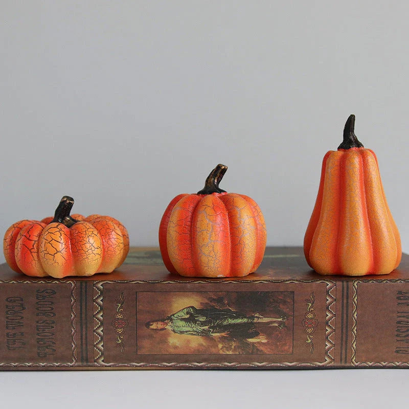 Enchanting Halloween Pumpkin Lantern with vivid pumpkin texture and warm LED lighting