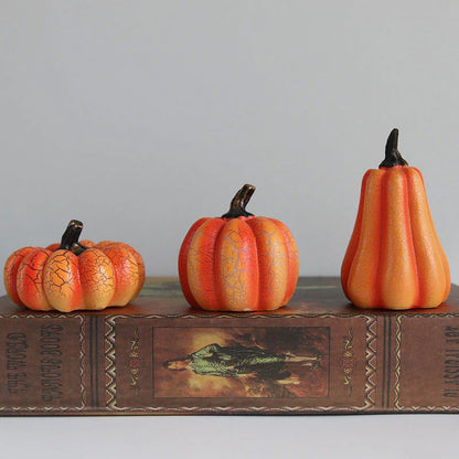 Enchanting Halloween Pumpkin Lantern with vivid pumpkin texture and warm LED lighting