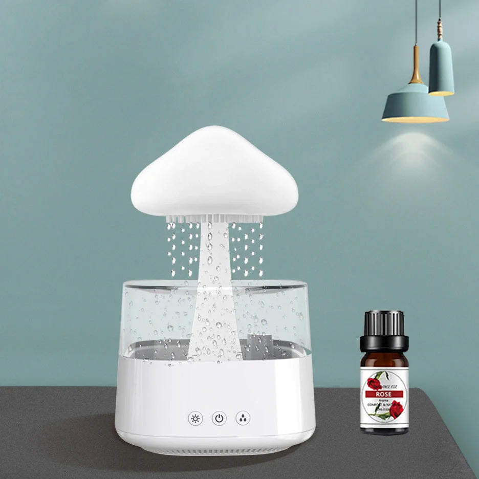 2-in-1 Desk Humidifier with raining cloud design and aromatherapy function