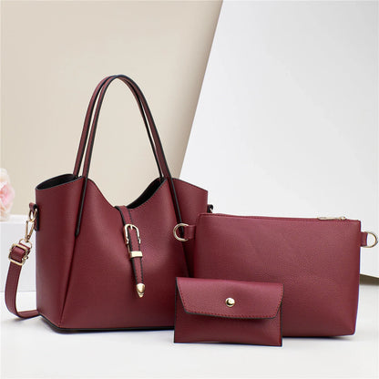 Stylish and practical tote bag set with crocodile embossed pattern, roomy main compartment, and versatile three-piece design in a range of classic British colours