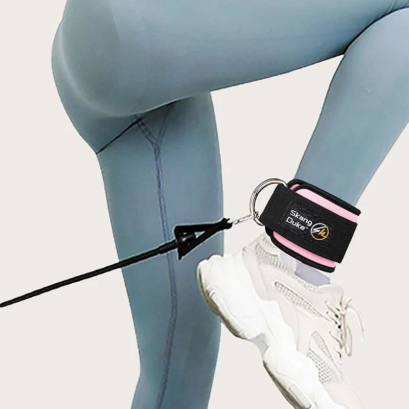 Leg Muscle Trainer with neoprene ankle cuff for gym workouts