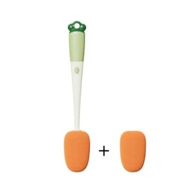 3-in-1 multifunctional cleaning brush set with carrot design for efficient kitchen cleaning