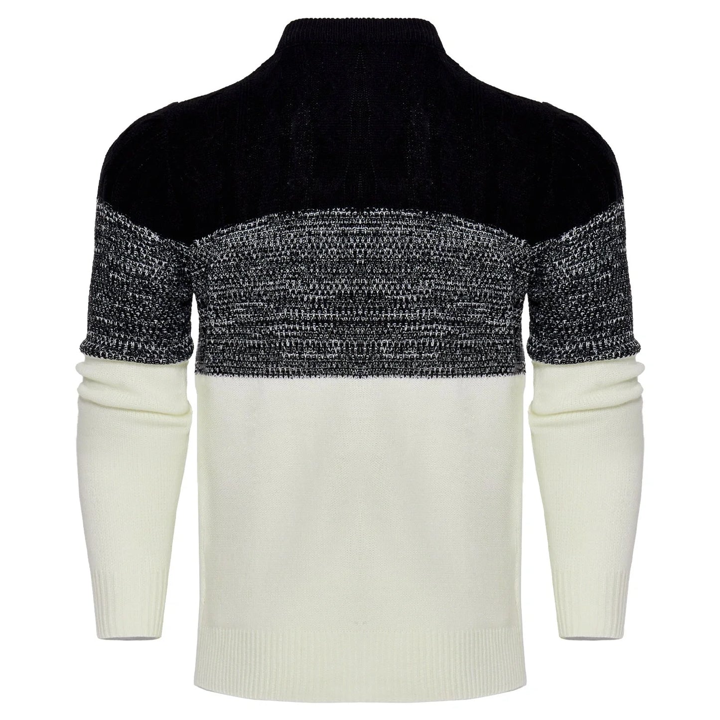 Men's Casual Cable Knit Colour Block Sweater in various colors and sizes