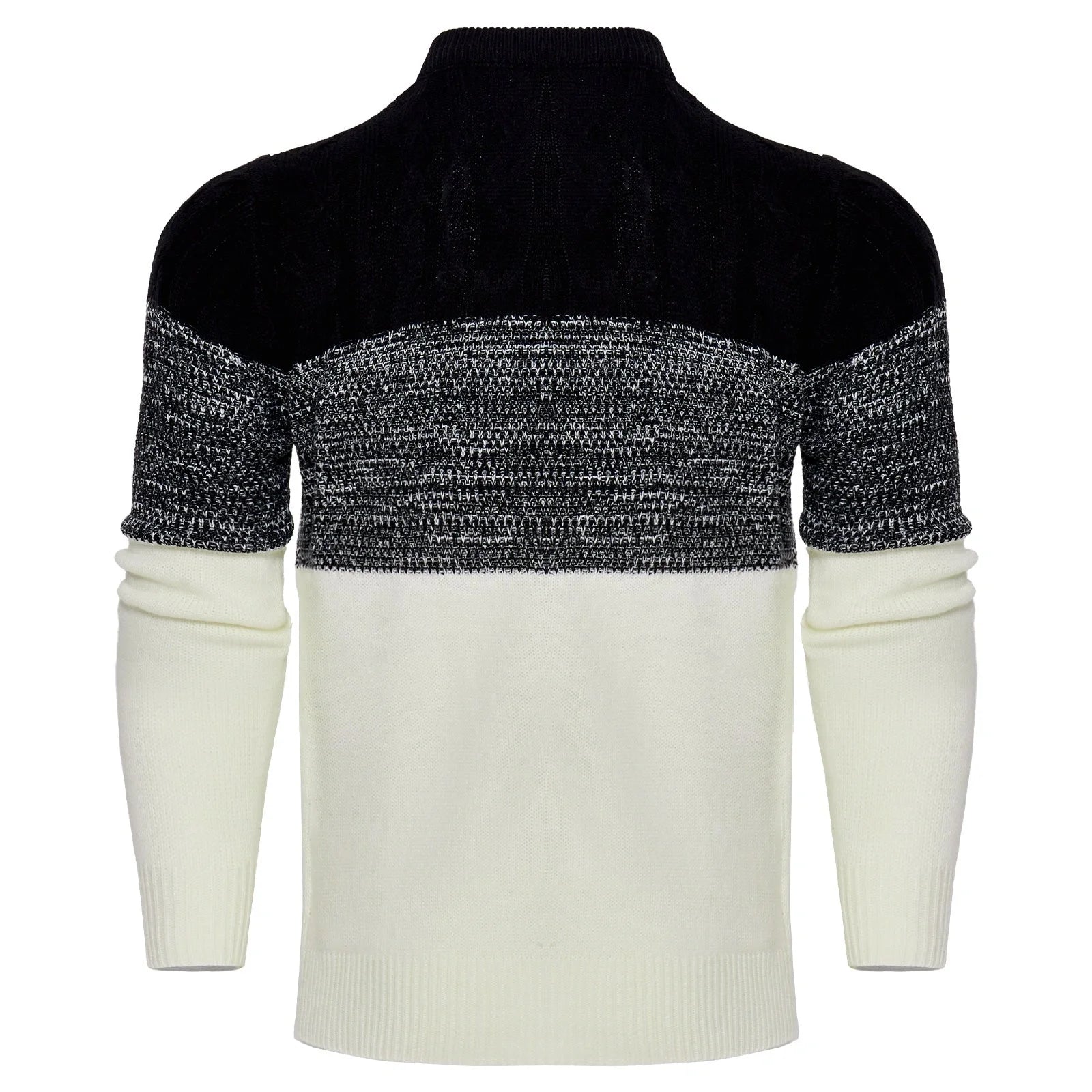 Men's Casual Cable Knit Colour Block Sweater in various colors and sizes