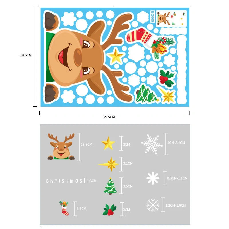 Festive LED string lights with Santa Claus and snowflakes for holiday decor
