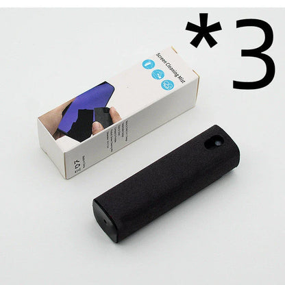 All-in-One Portable Screen Cleaner with Microfiber Wipe and Refillable Cleaning Solution
