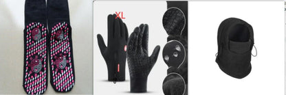 Versatile outdoor winter headwear with a warm fleece hat, face mask, and neck scarf for cold weather protection