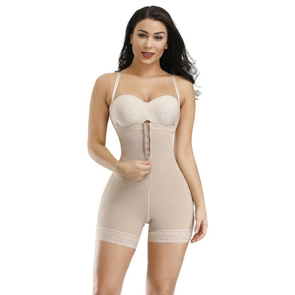 Premium high-waist trousers with lace corset detail, available in black and skin tone shades, designed to enhance your figure and provide all-day comfort.