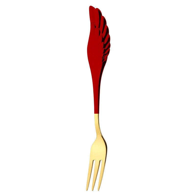 304 stainless steel Angel Wing spoon and fork set in various finishes