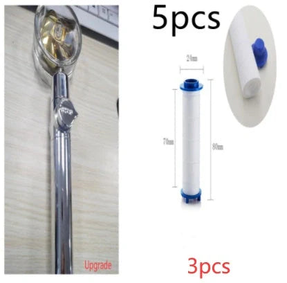 Turbo Propeller Shower Head in various colours with 360-degree fan extension