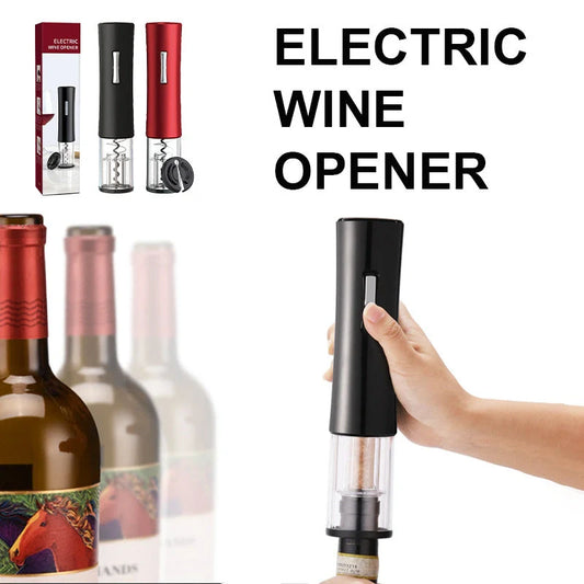 Rechargeable electric wine opener with USB charging cable and LED light