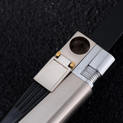 Foldable metal pipe lighter with stash compartment - eco-friendly smoking gadget