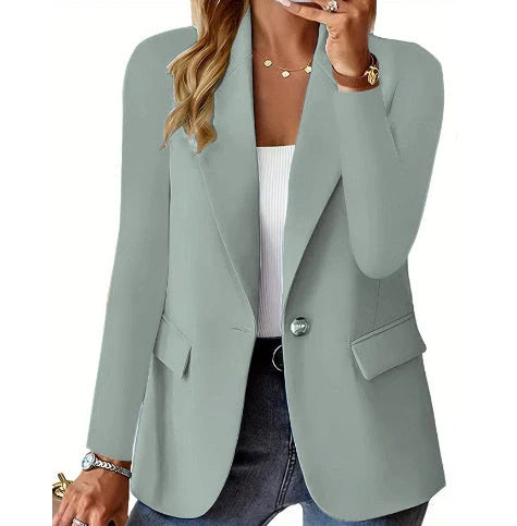 Women's Autumn Long Sleeve Polyester Cardigan with Pockets in various colours