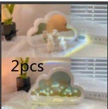 DIY Tulip Night Lamp in pink, purple, and blue with LED lights and decorative mirror feature