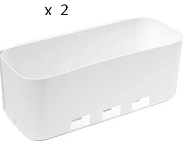 White retractable kitchen storage rack for cabinets and refrigerators
