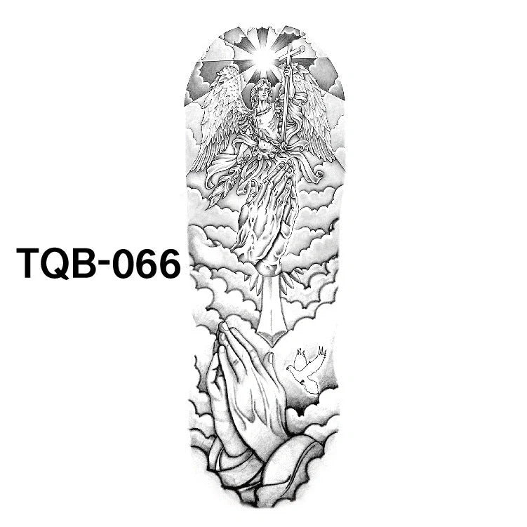 Waterproof Full Arm Tattoo Sticker in various colours for temporary body art