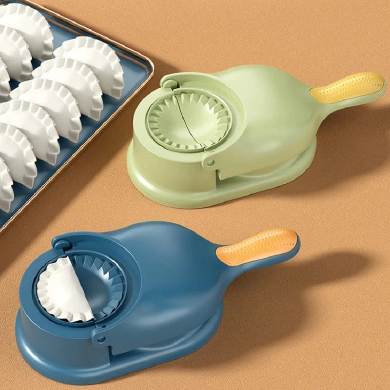 2-in-1 Dumpling Maker with non-slip handle and wavy-shaped dumpling design