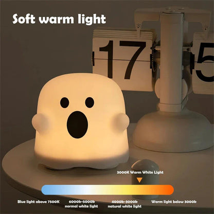 A cozy silicone night light with a touch sensor, perfect for bedside or any room in the home