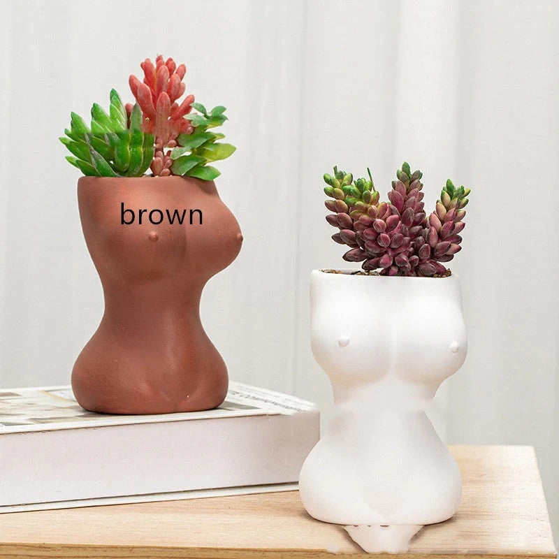 European style ceramic flower pots with decorative figures and gods patterns