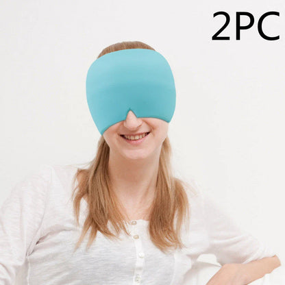 Soothing Ice Therapy Eye Mask for Headache and Migraine Relief, Flexible Gel Material, Adjustable Strap